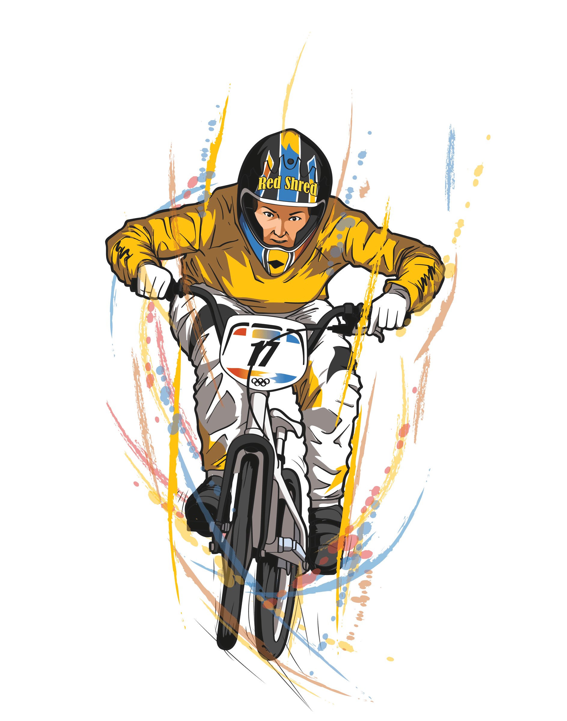 BMX rider artwork